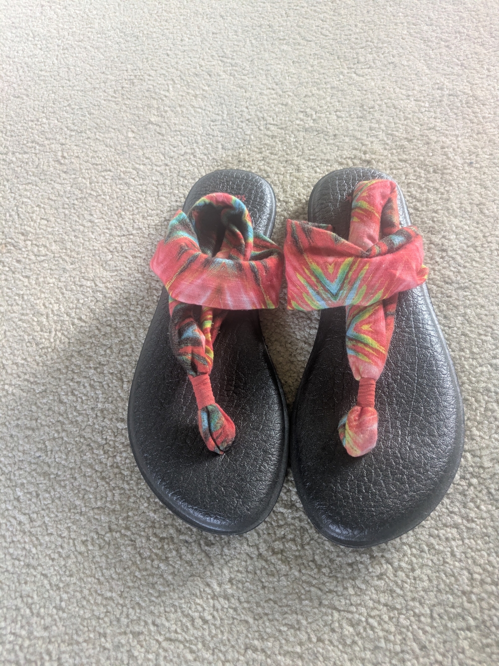 Sanuk Women’s Yoga Sling Sandals-Coral Patterned